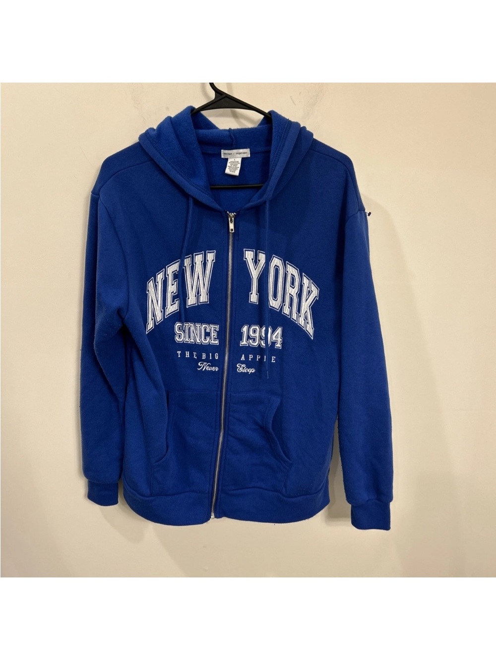 Blue NewYork Full Zip-Front Adult Hoodie